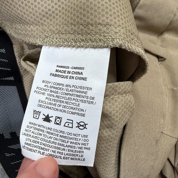 Nike Golf Pants Men 32 x 32 Beige Flat Front Stretch Flex Core Standard AJ5489 - Picture 6 of 16